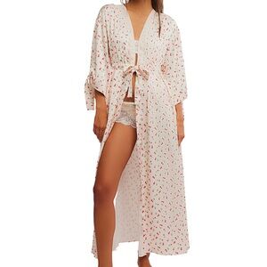 Free People Relaxed Fit Midi Robe - Size L